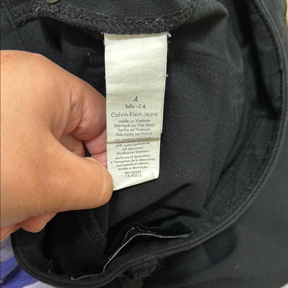 Calvin Klein Jeans Ankle Pant Straight Leg High Rise Pockets Black Womens size 4 - Picture 9 of 9